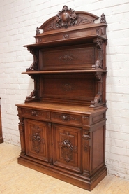 Quality Henri II server in walnut.