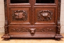 Hunt style Bookcase in Oak, France 19th century