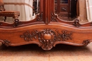 Louis XV style Armoire and bed in Walnut, France 19th century