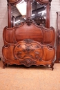 Louis XV style Armoire and bed in Walnut, France 19th century