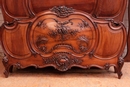 Louis XV style Armoire and bed in Walnut, France 19th century