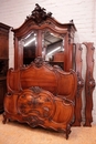 Louis XV style Armoire and bed in Walnut, France 19th century