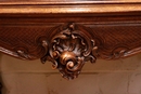 Louis XV style Display cabinet in Walnut, France 19th century