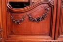 Louis XVI style Bookcase in Walnut, France 1900