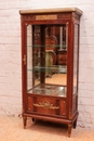 Louis XVI style Display cabinet in mahogany,bronze and marble, France 19th century