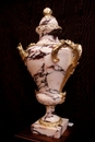 style Vase in gilt bronze marble, France 19th century