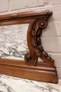 Regency style Cabinet and server in oak and marble, France 19th century