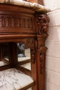 Regency style Cabinet and server in oak and marble, France 19th century