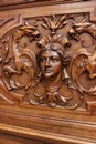 Renaissance style Bed + nightstand in Walnut, France 19th century