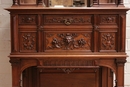 Renaissance style Display cabinet in Walnut, France 19th century