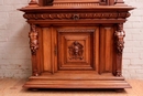 Renaissance style Display cabinet in Walnut, France 19th century