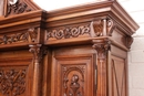 Renaissance style Cabinet in Walnut, France 19th century