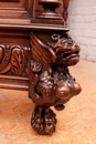 Renaissance style Canopy bed in Walnut, France 19th century