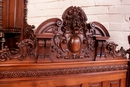 Renaissance style Canopy bed in Walnut, France 19th century