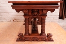 Renaissance style Center table in Walnut, France 19th century