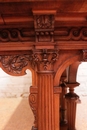 Renaissance style Desk table in Walnut, France 19th century