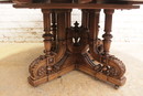 Renaissance style Table in Walnut, France 19th century