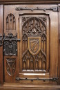 Gothic style Cabinet in Walnut, France 19th century