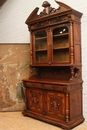 Henri II style Cabinet in Walnut, France 19th century