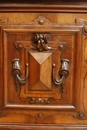Henri II style Cabinet in Walnut, France 19th century
