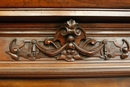 Henri II style Cabinet in Walnut, France 19th century