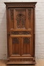 Gothic style Armoire in Walnut, France 1900