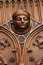 Gothic style Armoire in Walnut, France 1900