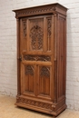 Gothic style Armoire in Walnut, France 1900