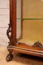 Regency style Display cabinet in walnut and marble, France 1900