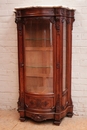 Regency style Display cabinet in oak and marble, France 19th century