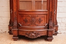 Regency style Display cabinet in oak and marble, France 19th century