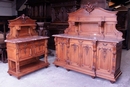 Regency style Sideboard and server in Walnut, France 19th century