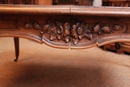 Regency style Table and 12 chairs in Beech wood, France 19th century