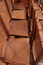 Regency style Table and 12 chairs in Beech wood, France 19th century