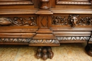 Renaissance style 3 Pc. Walnut office set, France 19th century