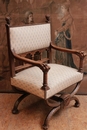 Renaissance style Arm chair in Walnut, France 19th century