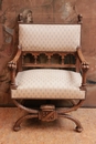 Renaissance style Arm chair in Walnut, France 19th century