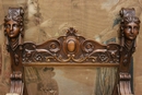 Renaissance style Arm chair in Walnut, France 19th century