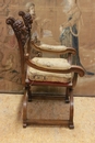 Renaissance style Arm chair in Walnut, France 19th century