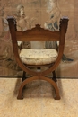 Renaissance style Arm chair in Walnut, France 19th century