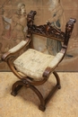 Renaissance style Arm chair in Walnut, France 19th century