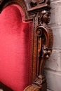 Renaissance style Arm chairs and chairs in Oak, Belgium 19th century