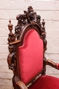 Renaissance style Arm chairs and chairs in Oak, Belgium 19th century