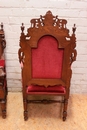 Renaissance style Arm chairs and chairs in Oak, Belgium 19th century