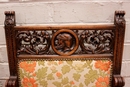 Renaissance style Arm chairs in Walnut, France 19th century