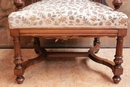 Renaissance style Arm chairs in Walnut, France 19th century