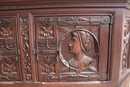 Renaissance style Cabinet in Oak, France 19th century