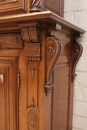 Renaissance style Cabinet in walnut and marble, France 19th century