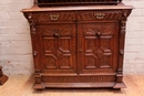 Renaissance style Cabinet in Oak, Belgium 19th century