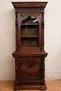 Renaissance style Cabinet/bookcase in Oak, Belgium 19th century